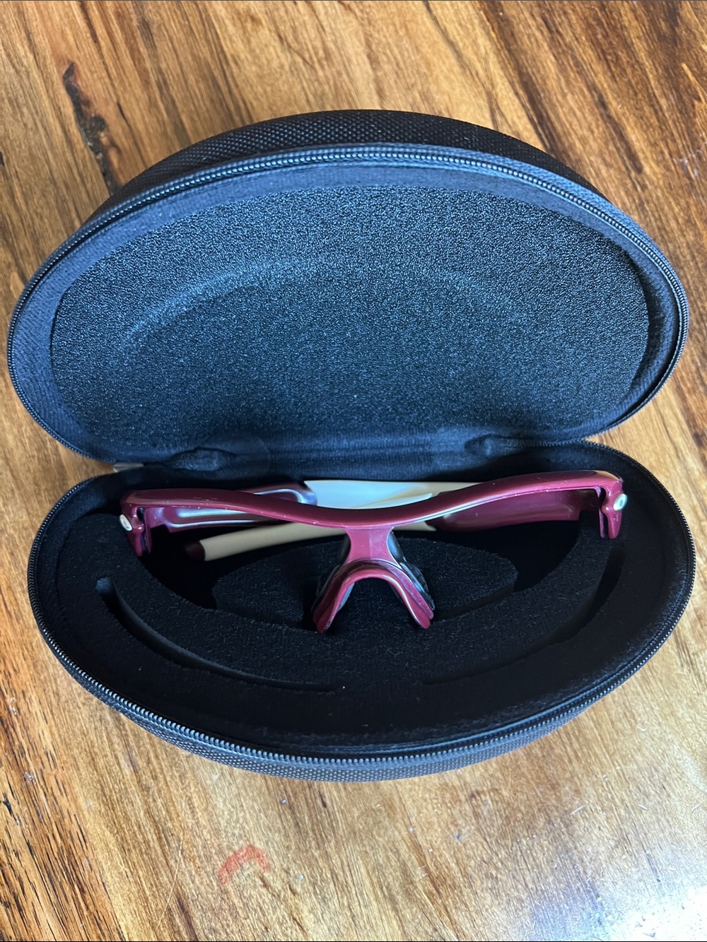Oakley Flak Jacket Sunglasses College Team Burgundy White